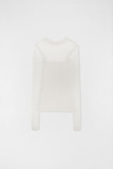 Virgin wool top with opaque block detail